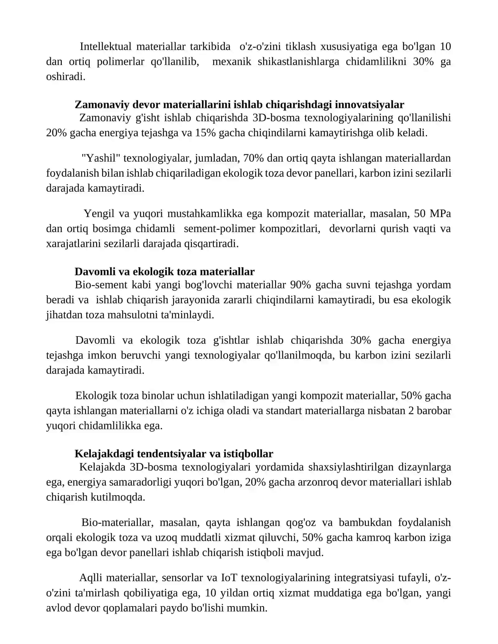 Zamonaviy devorbop materiallarni ishlab chiqarshdagi inovatsiya 3