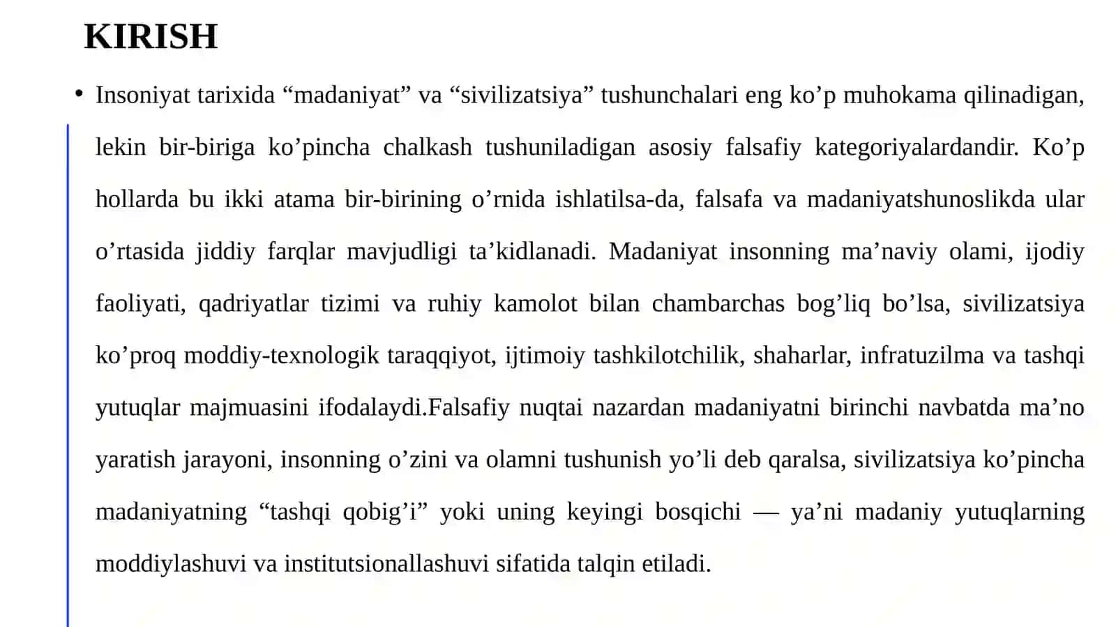 Sivilizatsiya va madaniyat o’rtasidagi farqlar 3