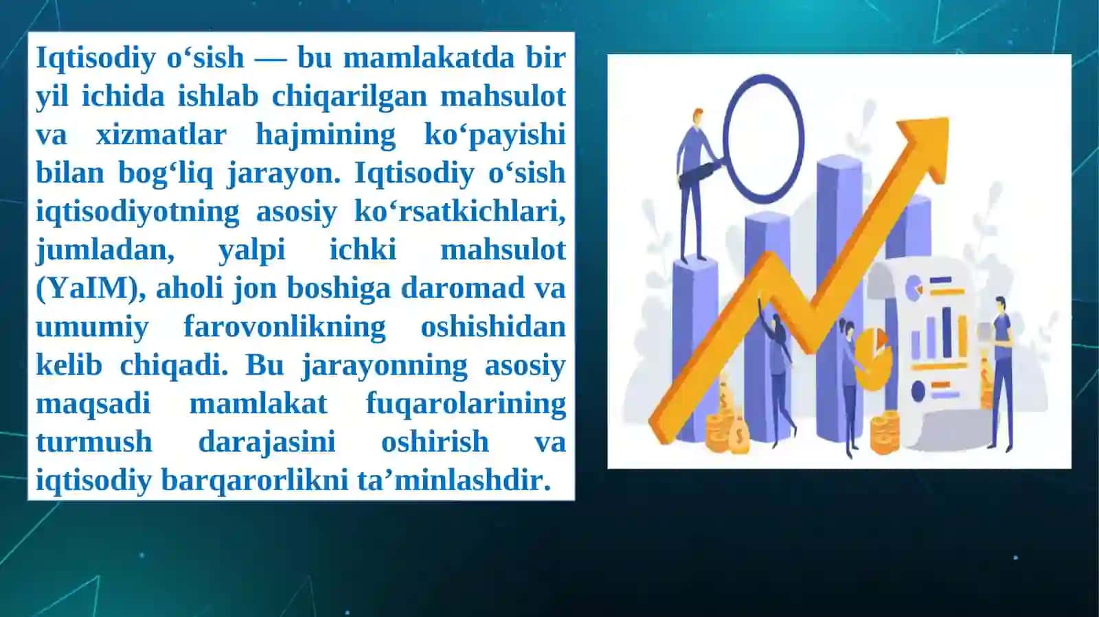 Iqtisodiy o‘sish: umumiy tavsifi, neokeynscha va neoklassik modellari 3