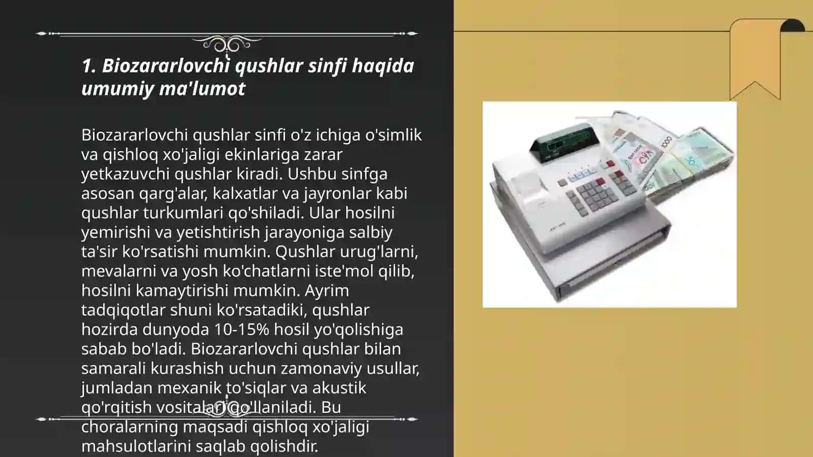 Biozararlovchi qushlar sinfining ummumiy tasnifi 3