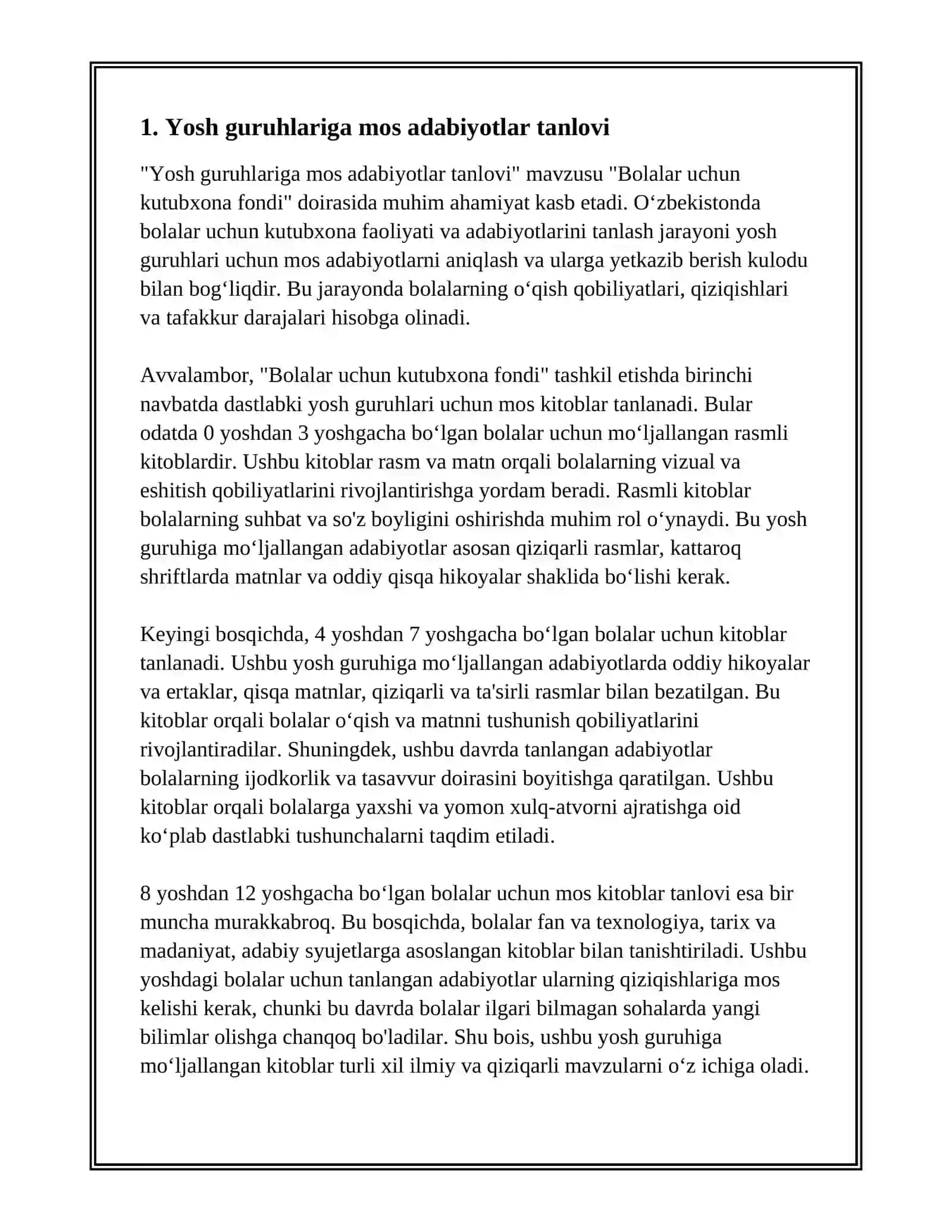 BOLALAR UCHUN KUTUBXONA FONDI 3