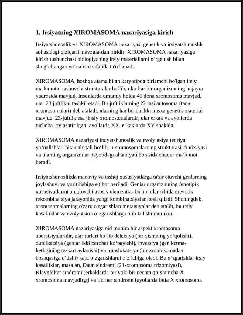IRSIYATNING XIROMASOMA NAZARIYASI 3