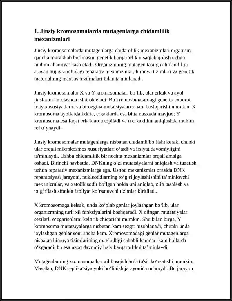 ORGANIZMNING MUTAGEN TASIRGA CHIDAMLILIGU JINS GENETIKASI 3