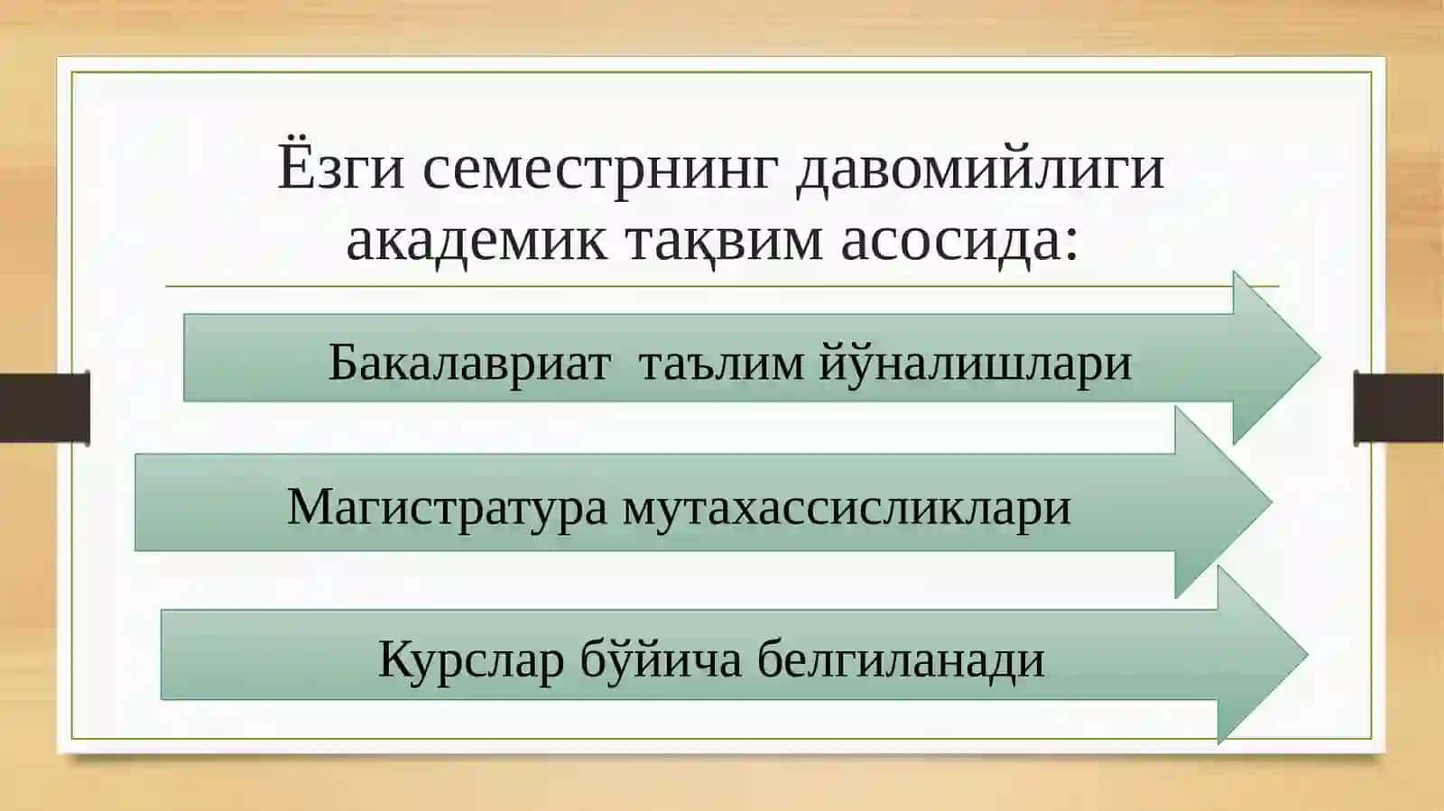 Ёзги семестрнинг ташкили 3