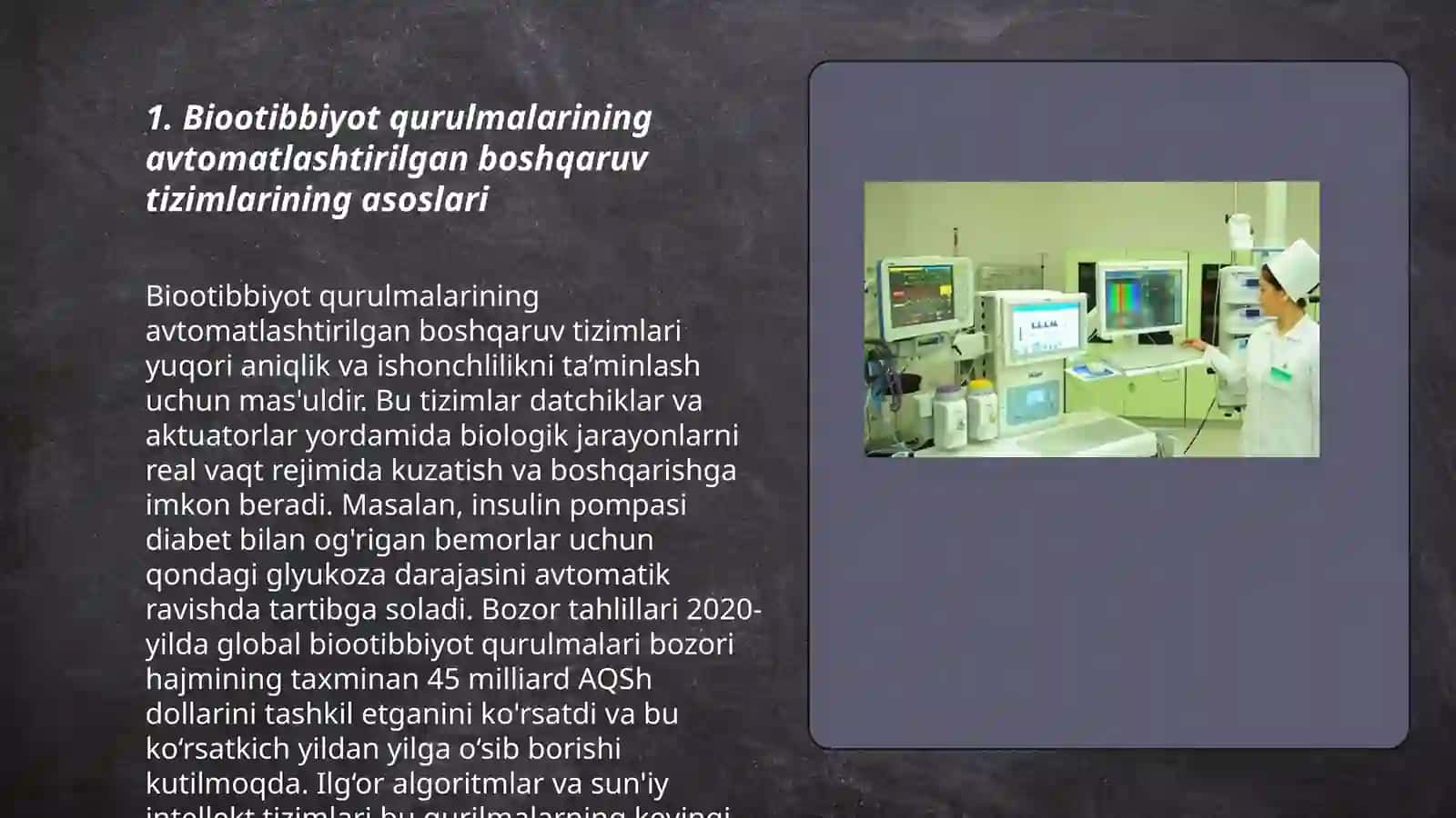 Biootibbiyot qurulmalarini avtomatlashtirilgan boshqarish tizimlari tatqiq etish 3