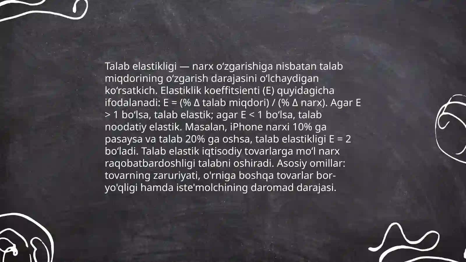Iqtisodiy elastiklik 3