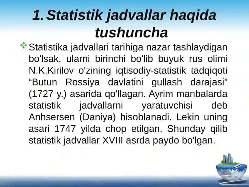 STATISTIK MA’LUMOTLARNI JADVAL VA GRAFIKLARDA TASVIRLASH 3