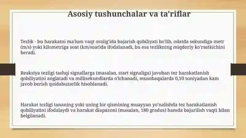 Tezlikni rivojlantirish uslublari 3