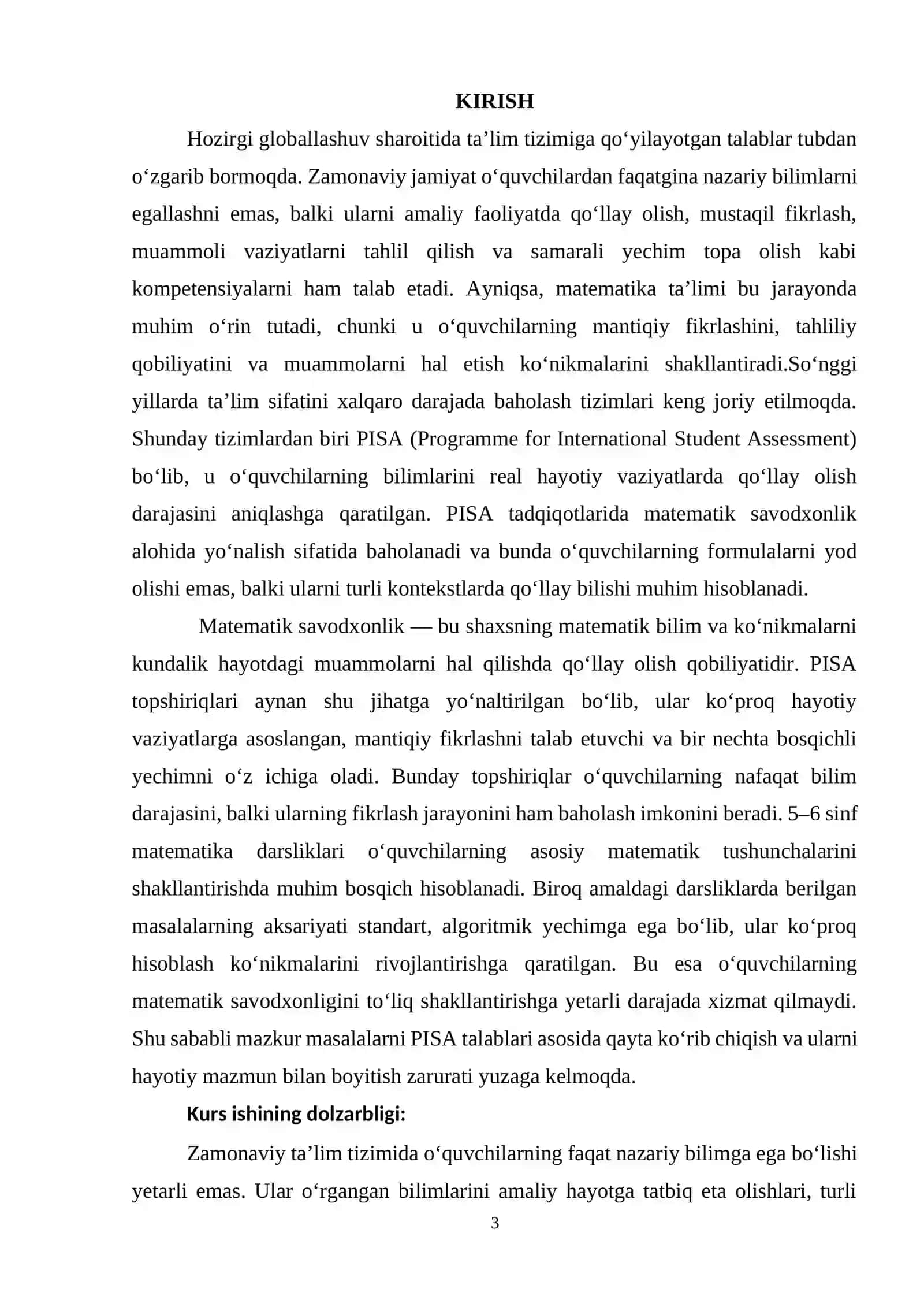 5-6-sinf matematika darsliklaridagi masalalarni PISA talablariga moslashtirish metodikasi 3