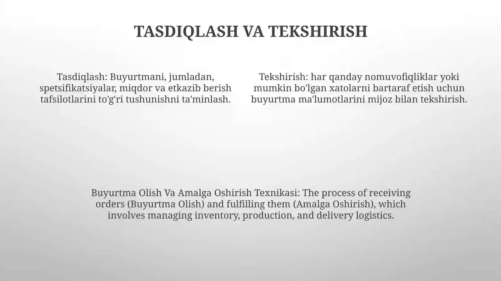 Buyurtma Olish Va Amalga Oshirish Texnikasi 3