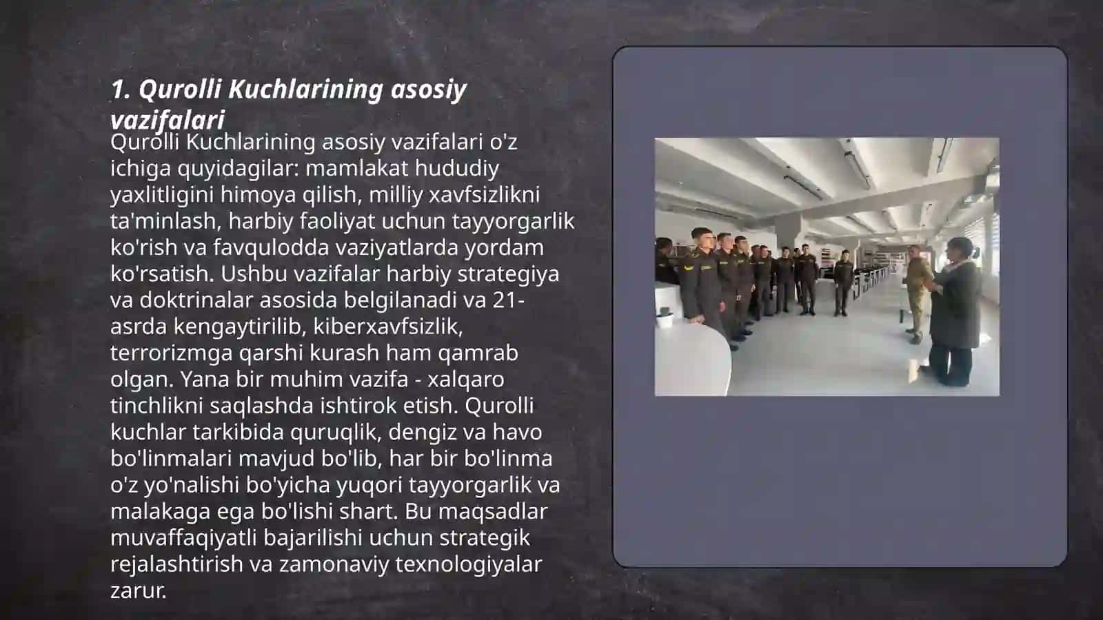 Qurolli Kuchlarining asosiy vazifalari 3