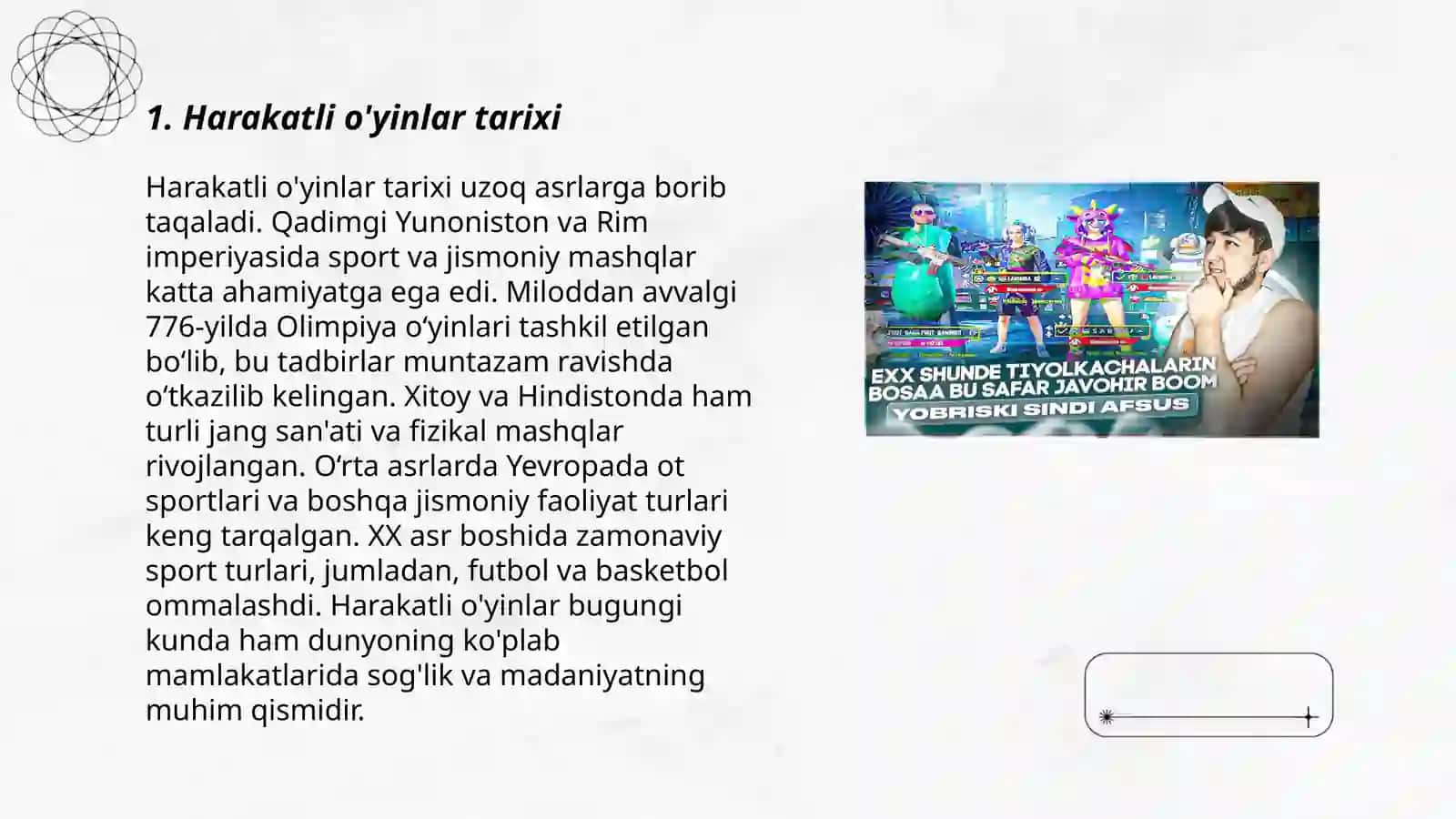 Harakatli o'yinlar tarixi 3