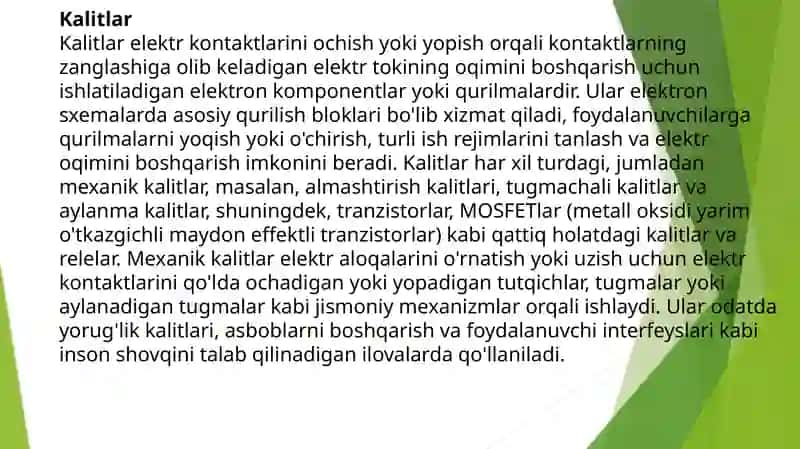 IDEALBO‘LMAGAN KALIT ELEMENTLARDAGI STATIK YO‘QOTISHLARNI HISOBLASH 3