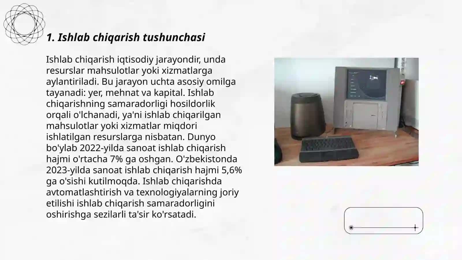ishlab chiqarishning va uning kórsatkichlari 3