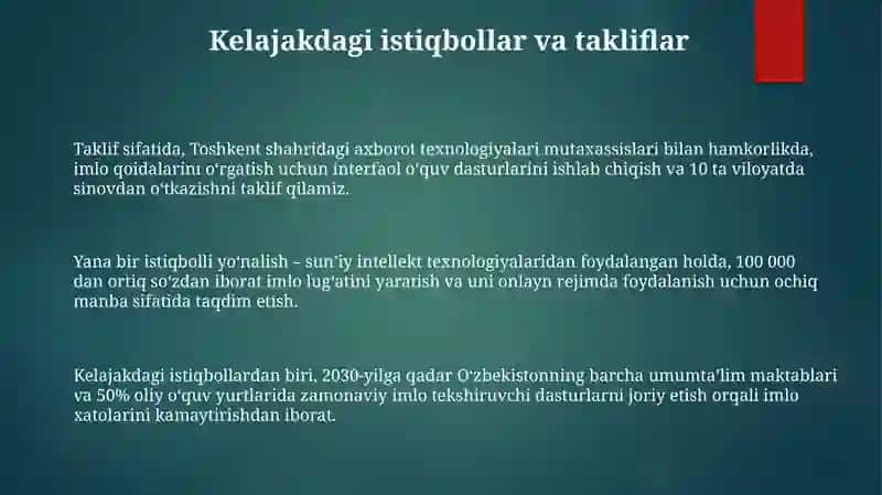 Orfografiya qoidalari va AKT. Imlo qoidalari bilan bog'liq muammolar 3