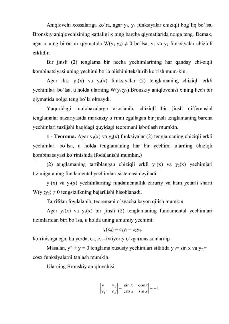 Butun koeffitsiyentli aniqmas tenglamalarga doir misollar yechish 3