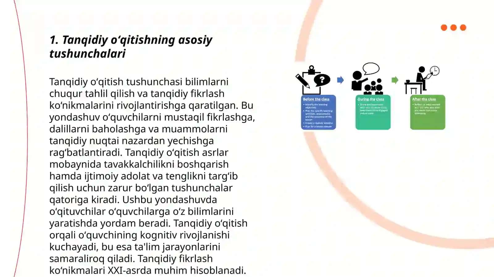 Tanqidiy oʻqitish va samarali amalga oshirish omillari 3