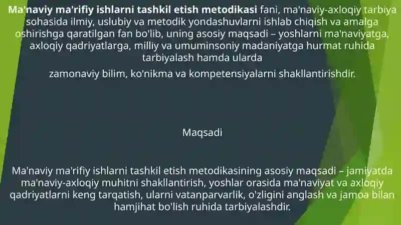 Ma’naviyma’rifiyishlarnitashkiletishmetodikasi 3