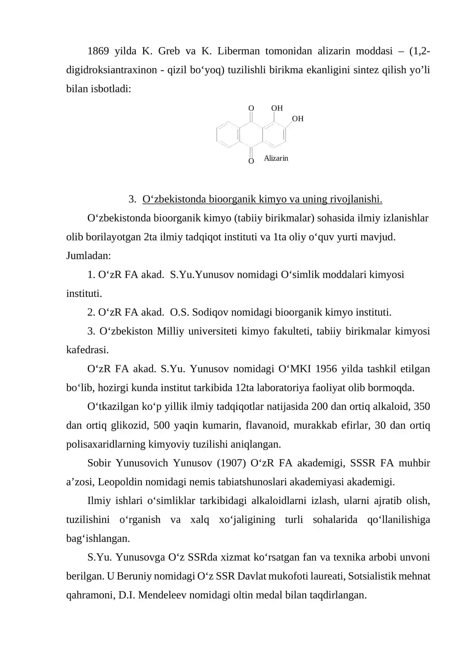 BIOORGANIK KIMYO FANINING PREDMETI, O‘RGANISH OB’EKTLARI 3