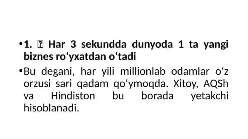 BIZNES G‘OYA VA YO‘NALISHNI TANLASH 3
