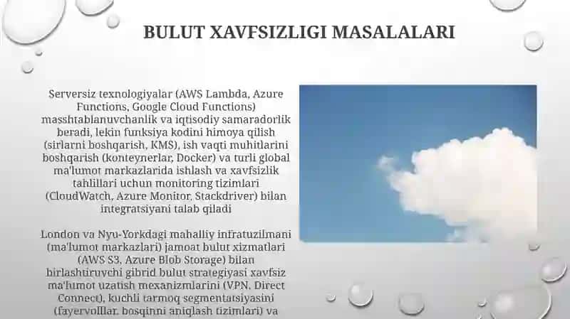 Bulutli texnologiyalar va ular bilan ishlash 3
