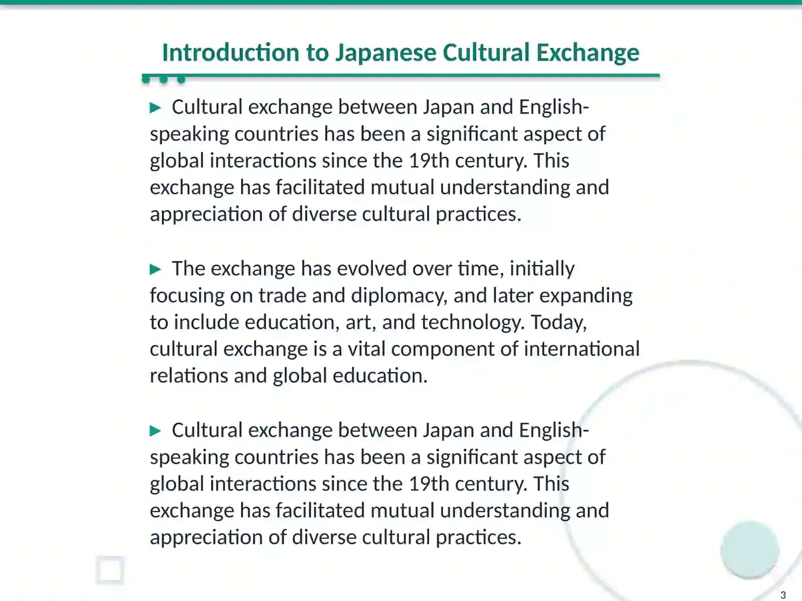 Cultural Exchange: Discovering Japan 3
