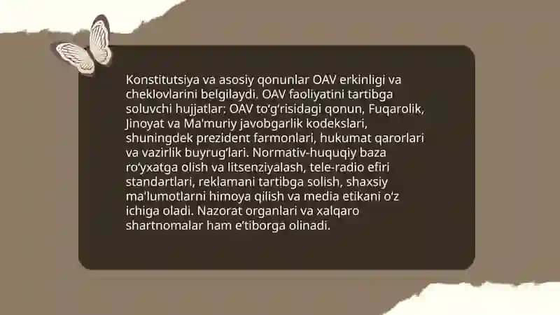 Oʻzbekiston Respublikasida ommaviy axborot vositalarining faoliyati 3
