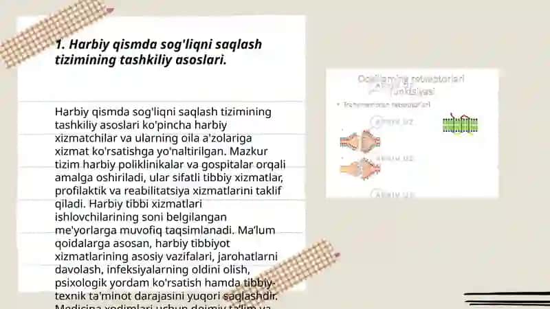 Harbiy qismda davolash - profilaktika tadbirlarini qiyosiy xilma-xilligi 3
