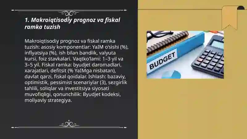 Makroiqtisodiy prognoz va fiskal ramka tuzish 3
