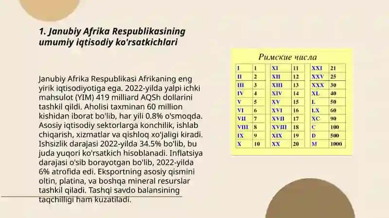 Janubiy Afrika Respublikasi iqtisodiyoti tahlili 3