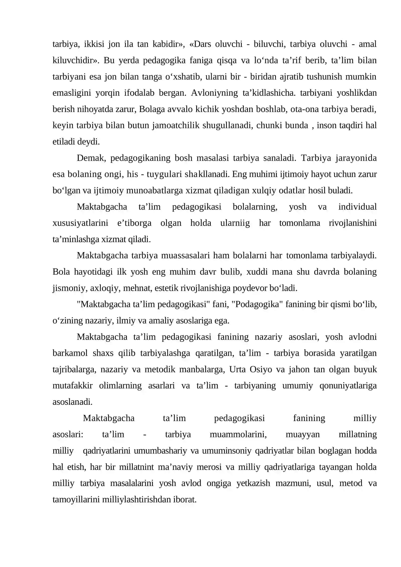 Ilk va maktabgacha yoshdagi bolalar pedagogikasi fanining predmeti va asosiy vazifasi 3