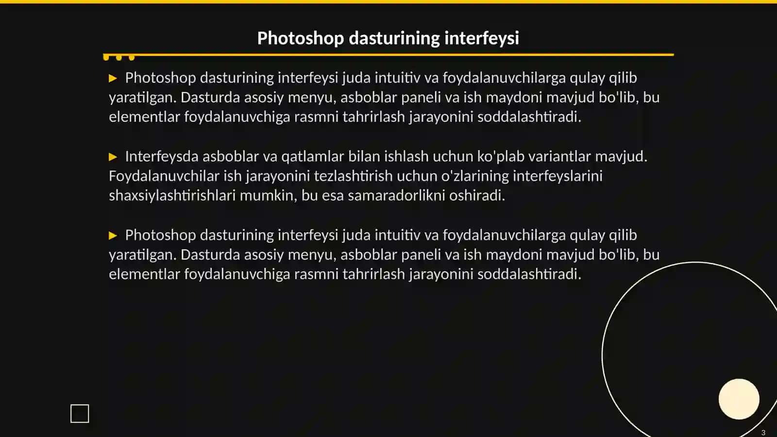 Photoshopda ishlashni oʻrganish 3