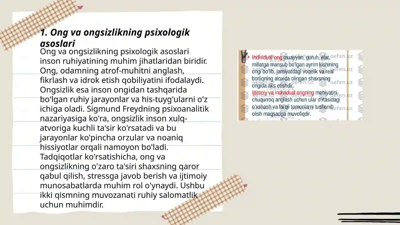 Ong va ongsizlikning psixologik asoslari 3