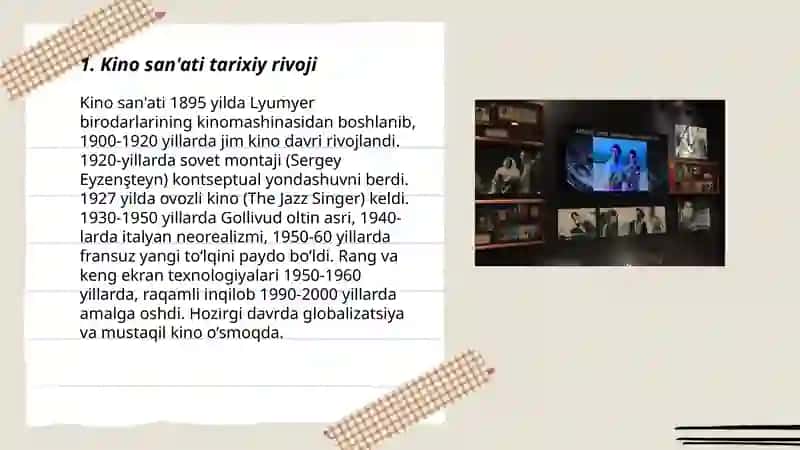 Kino san'ati tarixiy rivoji 3