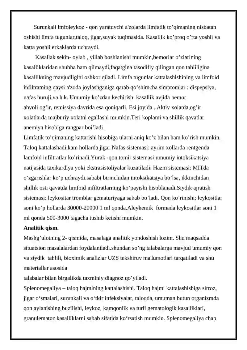 Limfadenotopiya va Leykoz 3
