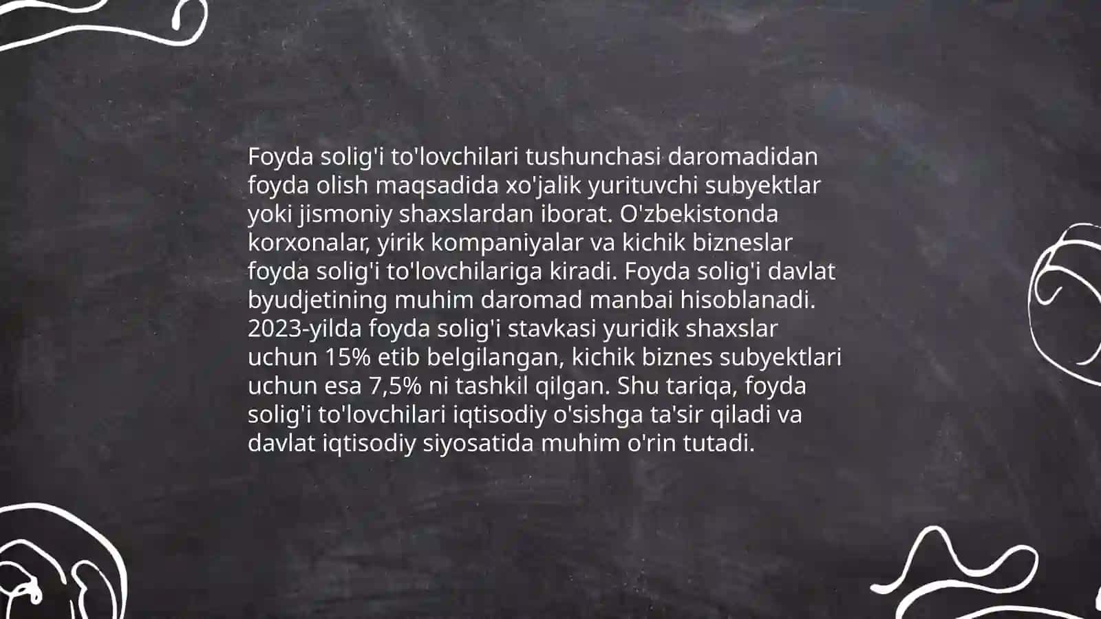 Foyda solig'i to'lovchilari, soliq qolish obyekti va bazasi 3