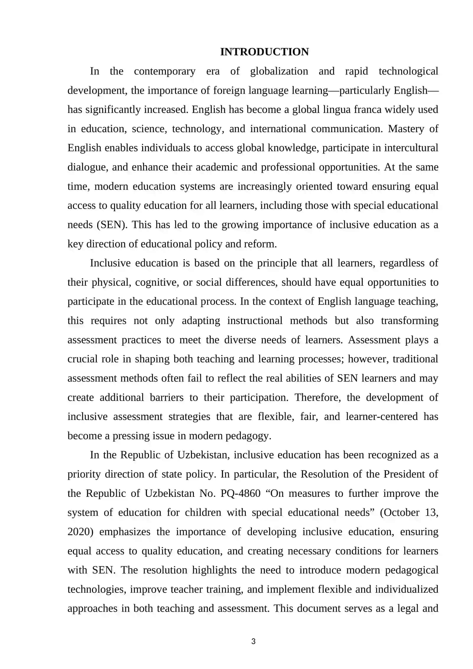 INCLUSIVE ASSESSMENT STRATEGIES FOR ENGLISH LEARNERS WITH SPECIAL EDUCATIONAL NEEDS 3