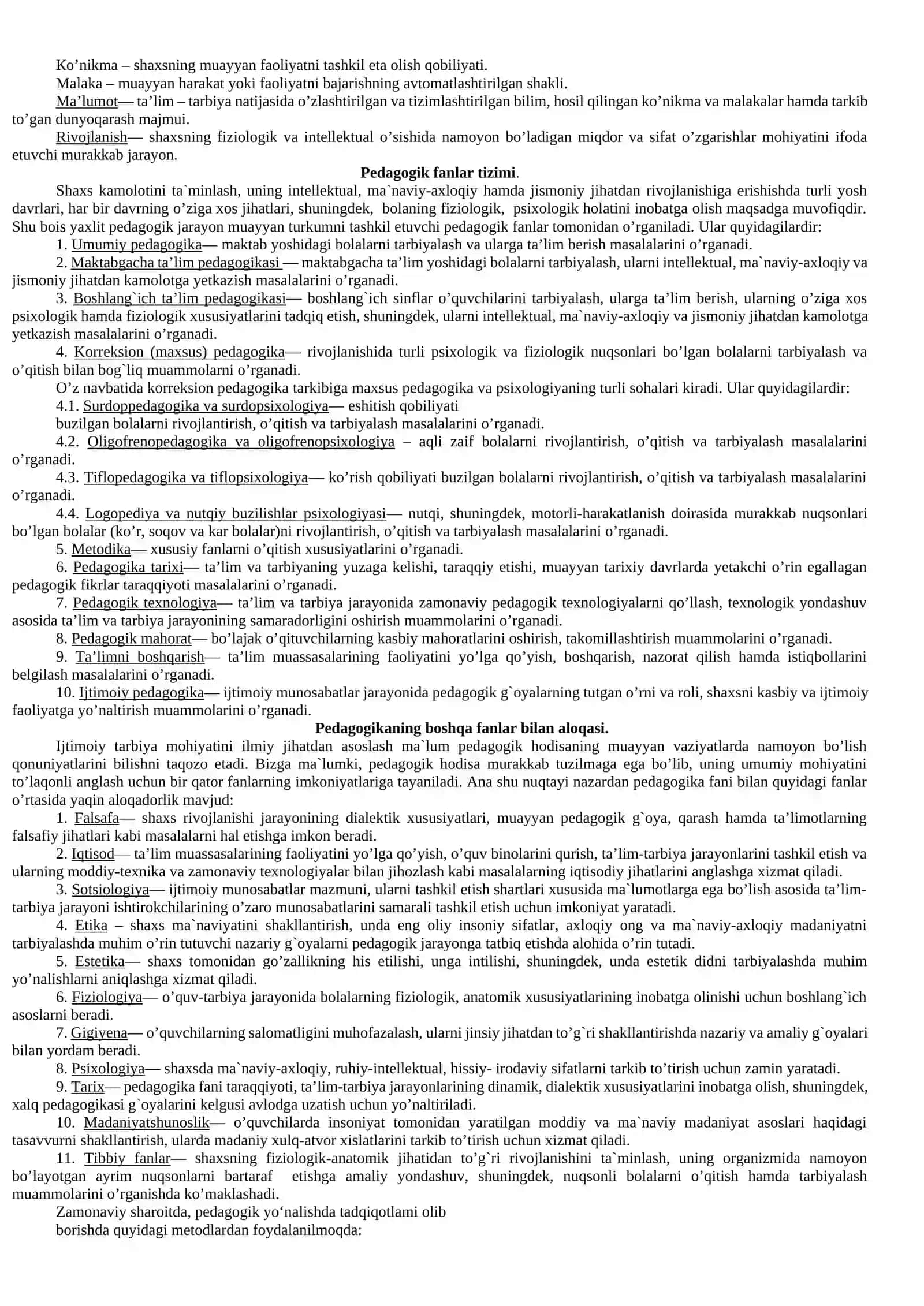 PEDAGOGIKA FANINING PREDMETI, TADQIQOT METODLARI 3