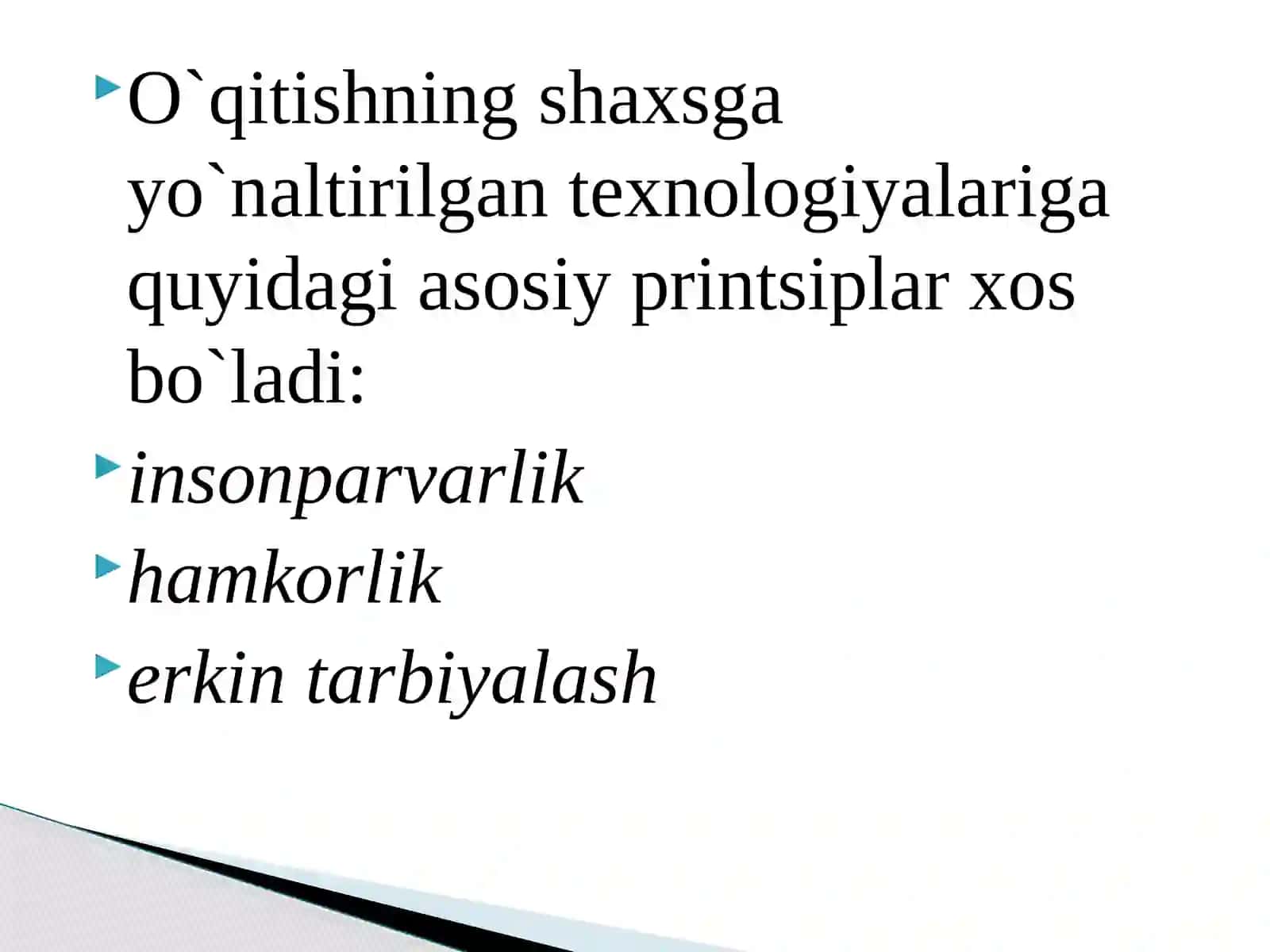 Shaxsga yо‘naltirilgan pedagogik texnologiyalardan foydalanish 3