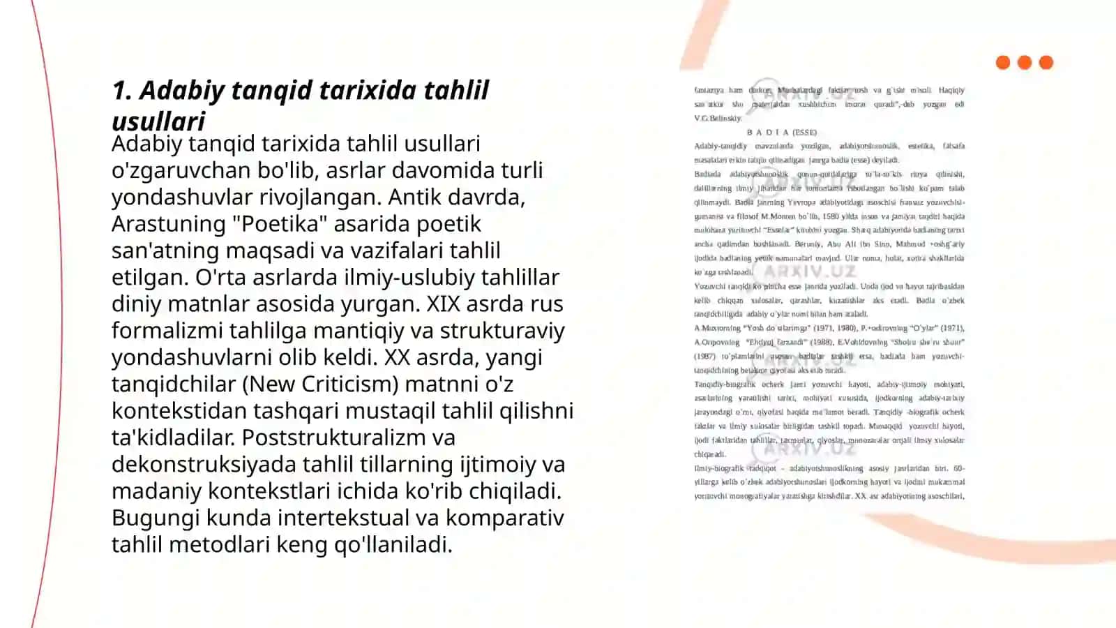 Adabiy tanqid tarixida tahlil usullari 3