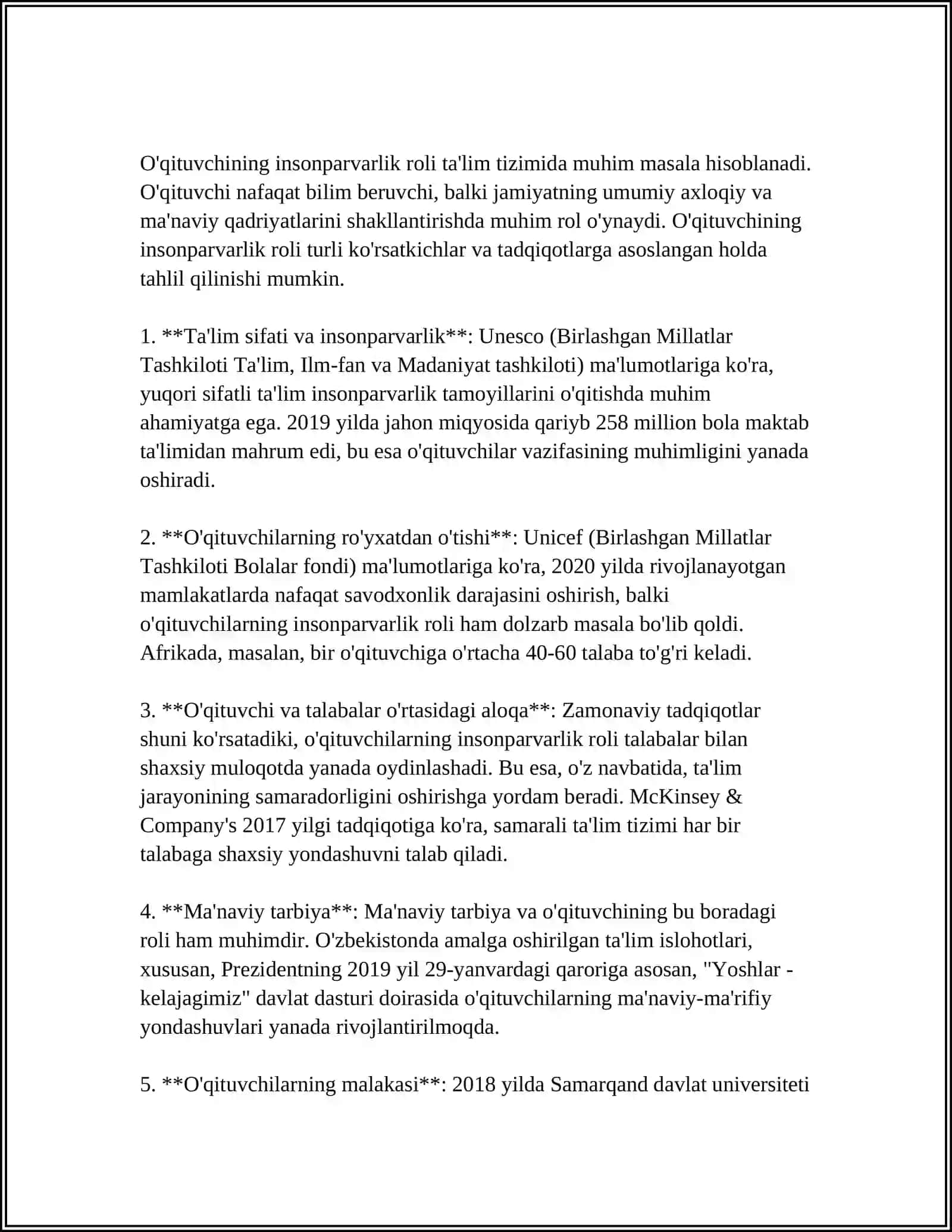OʻQITUVCHILIK KASBINING INSONPARVARLIK YOʻNALISHI 3