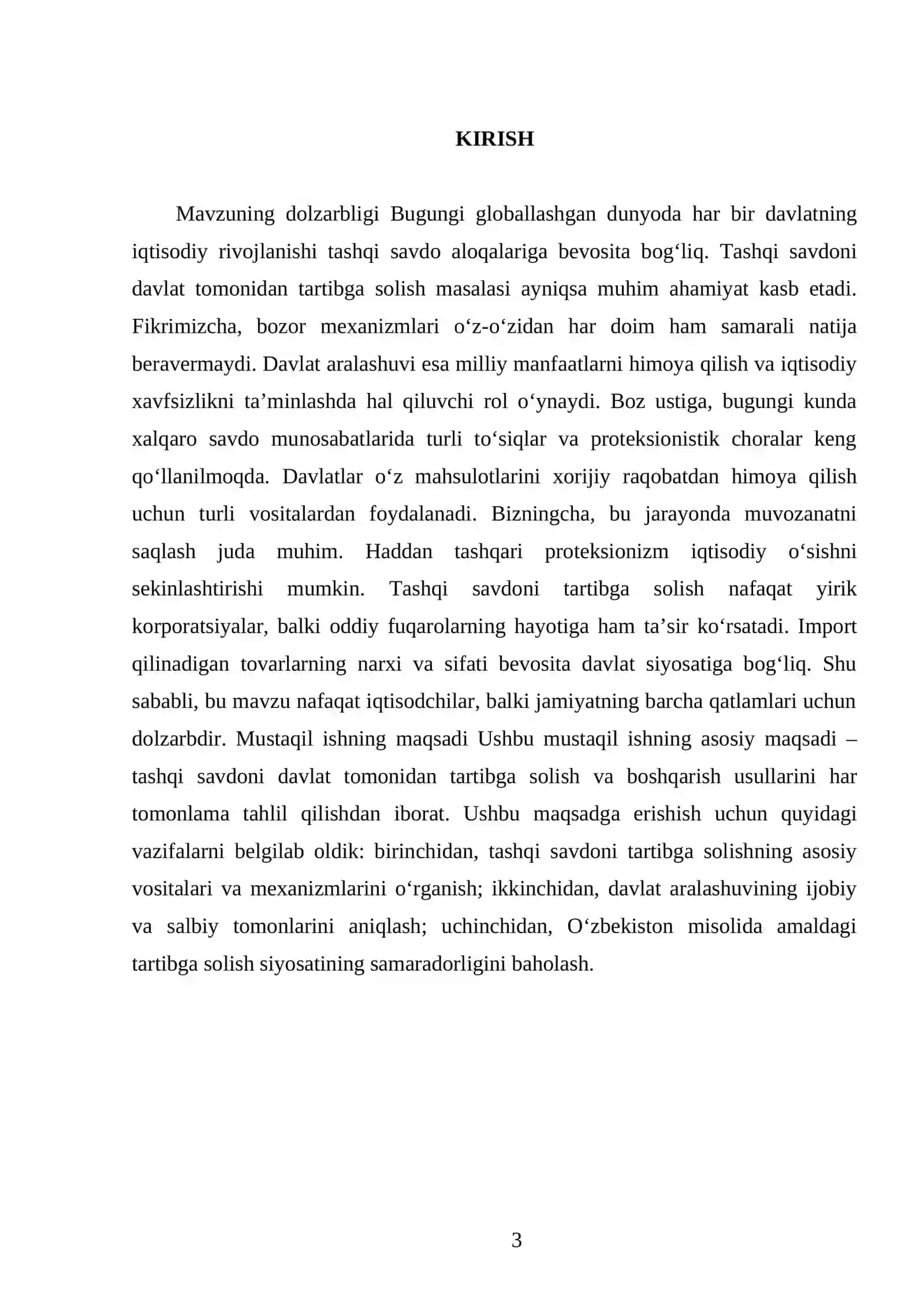 Tashqi savdoni davlat tomonidan tartibga solish va boshqarish yo’llari 3