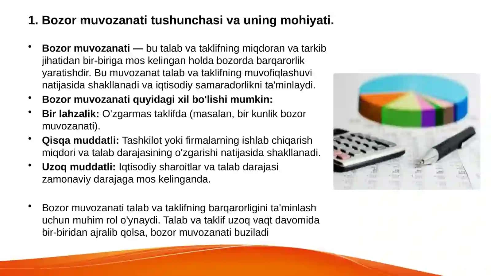 Bozor muvozanati,bozor muvozanatining o'zgarishi va unga tasir qiluvchi omillar 3