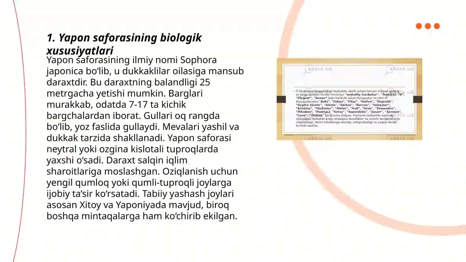 Yapon saforasini yetishtirish texnologiyasi 3