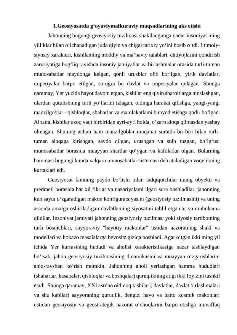 G‘OYAVIY-MAFKURAVIY TAHDIDLARNING GEOSIYOSIY MAQSADLAR BILAN BOG‘LIQLIGI 3