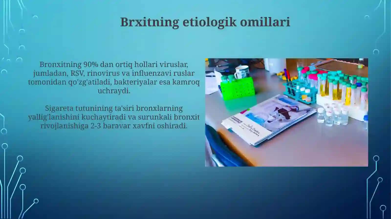 Bronhit kasalligining qo‘zg‘atuvchilari, patogenezi va laboratoriya tashhisi 3