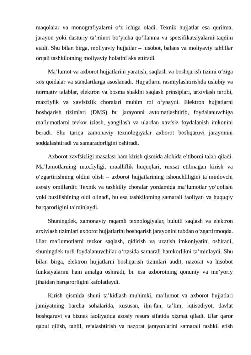 MA'LUMOT - AXBOROT XUJJATLARI 3