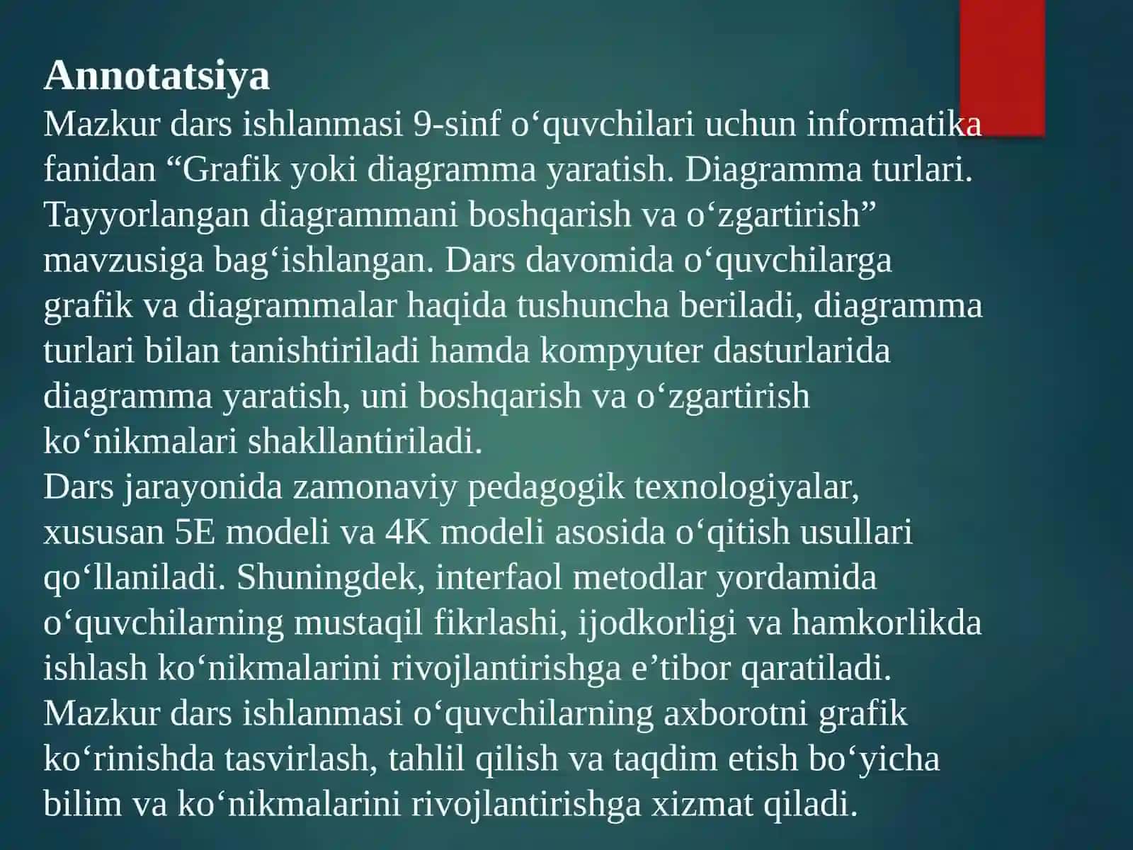 Grafik va diagramma yaratish 3