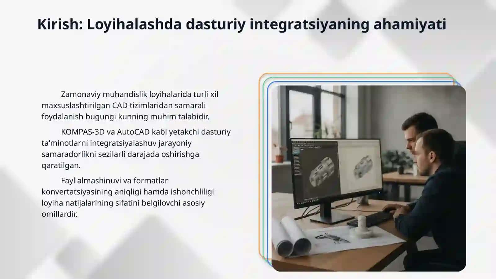 KOMPAS-3D va AutoCAD integratsiyasi: fayl 3