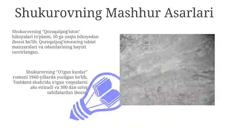 Shukurovning "O'tgan kunlar" romani 3